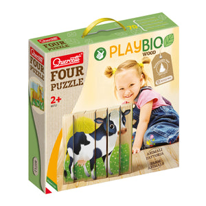 Quercetti Four Puzzle Farm Animals Play Bio