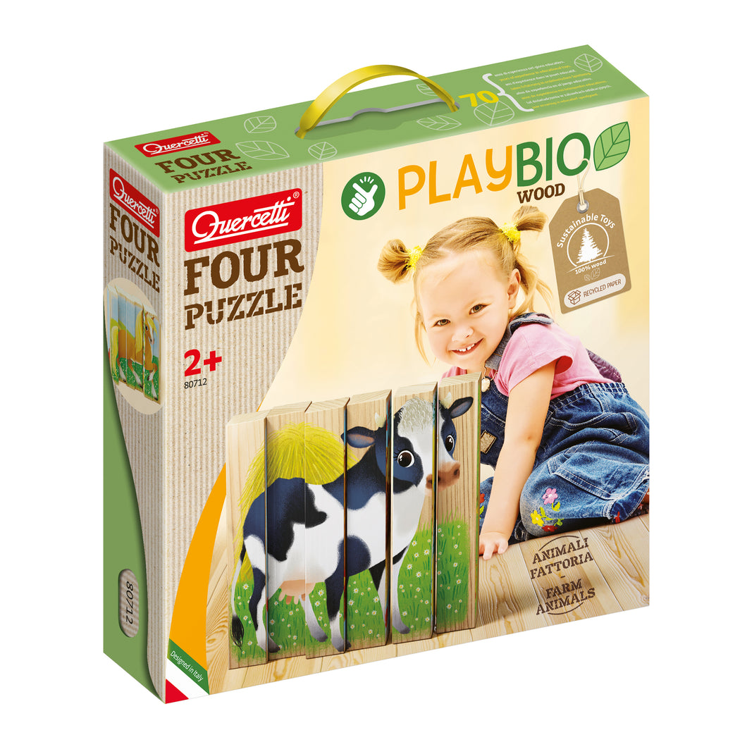 Quercetti Four Puzzle Farm Animals Play Bio