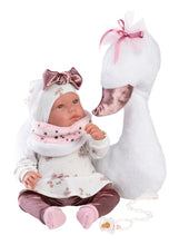 Load image into Gallery viewer, Llorens 17.3&quot; Articulated Newborn Doll Felicity with Swan Cushion
