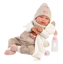 Load image into Gallery viewer, Llorens 17.3" Soft Body Newborn Doll Simone with Doudou