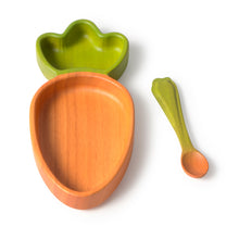 Load image into Gallery viewer, OLI&amp;CAROL Cathy the Carrot Plate &amp; Spoon Set