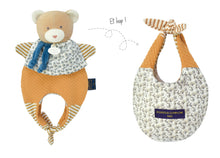 Load image into Gallery viewer, Doudou et Compagnie Reversible Bear Puppet / Carry Bag