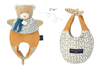 Doudou et Compagnie Reversible Bear Puppet / Carry Bag