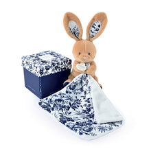 Load image into Gallery viewer, Doudou et Compagnie Boh&#39;aime Navy Blue Bunny Puppet with Doudou