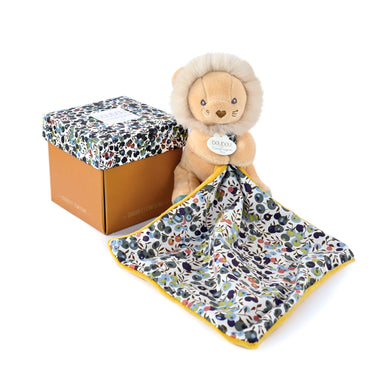 Doudou BOH'AIME Lion avec pétales motif fleuri - Doudou et compagnie