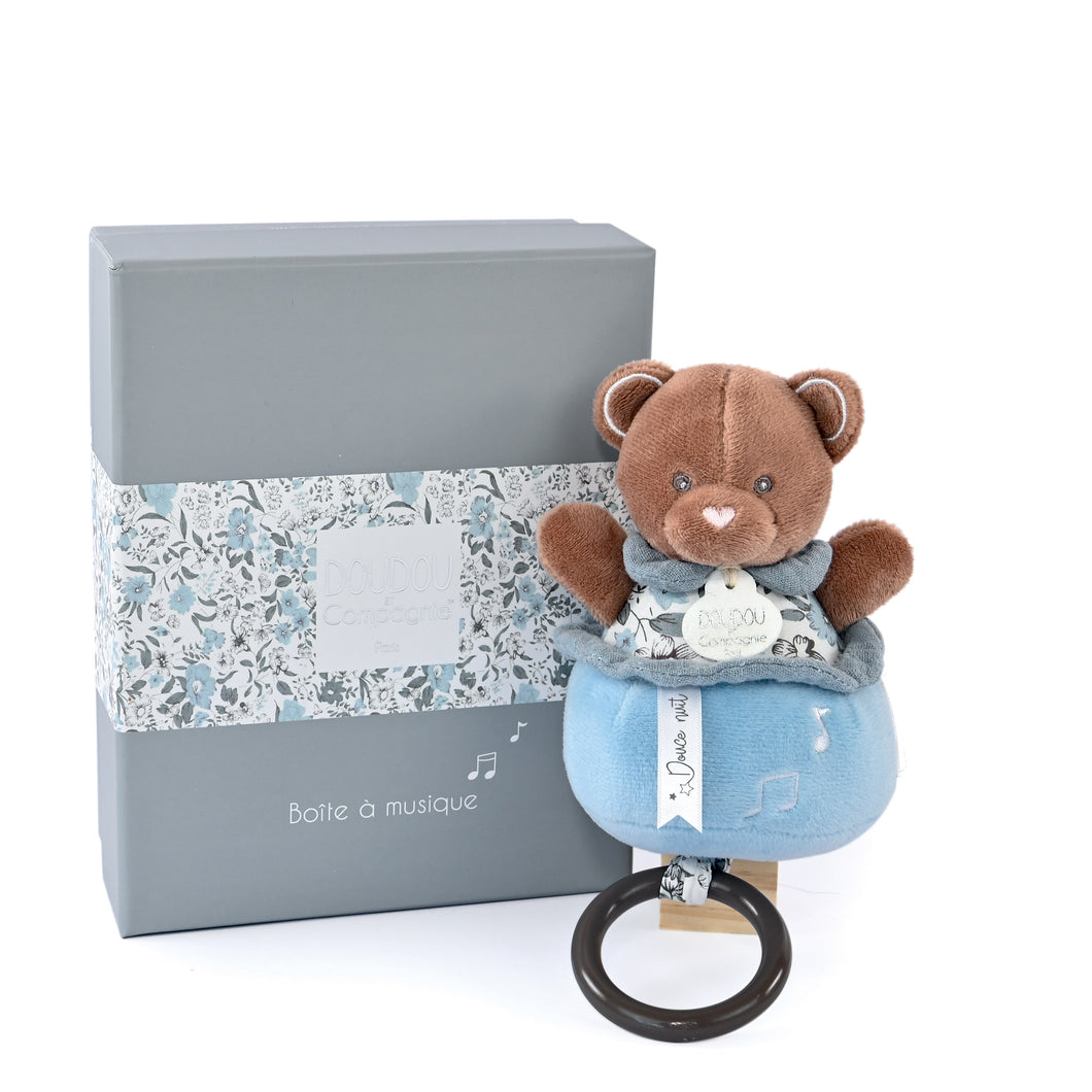 Doudou et Compagnie Boh'aime Bear Musical Pull Toy