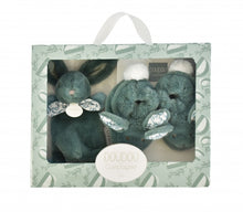 Load image into Gallery viewer, Doudou et Compagnie Sage Green Slipper Gift Set