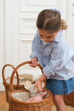 Load image into Gallery viewer, Egmont Toys Wicker Caddy with Natural Fabric