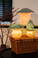 Load image into Gallery viewer, Egmont Lamp - Medium Natural Teal Mushroom w/ Plug