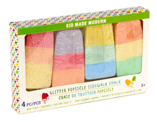 Load image into Gallery viewer, Kid Made Modern 3 Color Popsicle Glitter Chalk 4 Pack