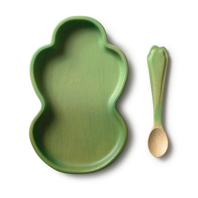 OLI&CAROL Kendall the Kale Plate & Spoon Set