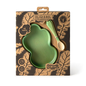OLI&CAROL Kendall the Kale Plate & Spoon Set
