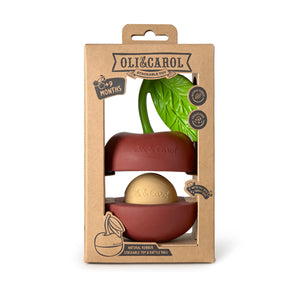 OLI&CAROL Cherry Stacking Toy & Rattle Ball