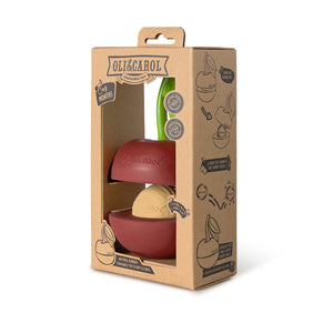OLI&CAROL Cherry Stacking Toy & Rattle Ball