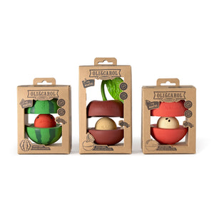 OLI&CAROL Apple Stacking Toy & Rattle Ball