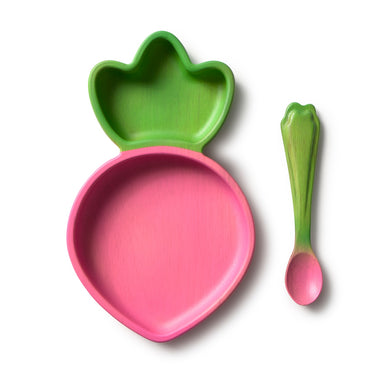 OLI&CAROL Ramona the Radish Plate & Spoon Set