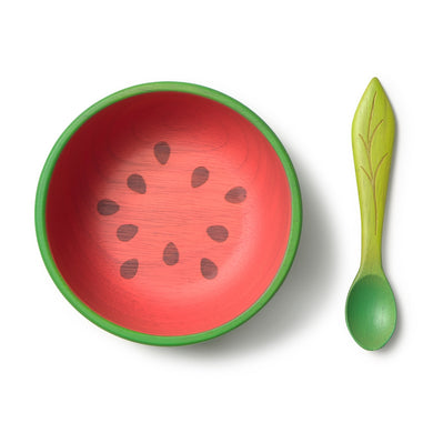 OLI&CAROL Wally the Watermelon Bowl & Spoon Set