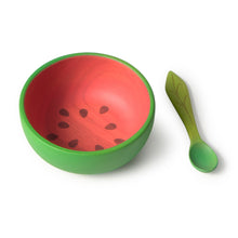 Load image into Gallery viewer, OLI&amp;CAROL Wally the Watermelon Bowl &amp; Spoon Set