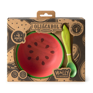 OLI&CAROL Wally the Watermelon Bowl & Spoon Set