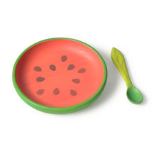 Load image into Gallery viewer, OLI&amp;CAROL Wally the Watermelon Plate &amp; Spoon Set