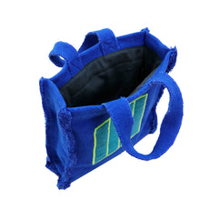 Load image into Gallery viewer, OLI&amp;CAROL Peter Halley Fabric Handbag Blue Cell