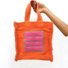 Load image into Gallery viewer, OLI&amp;CAROL Peter Halley Fabric Handbag Orange Cell