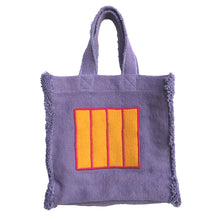 Load image into Gallery viewer, OLI&amp;CAROL Peter Halley Fabric Handbag Purple Cell
