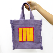 Load image into Gallery viewer, OLI&amp;CAROL Peter Halley Fabric Handbag Purple Cell