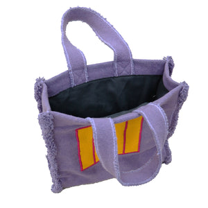OLI&CAROL Peter Halley Fabric Handbag Purple Cell