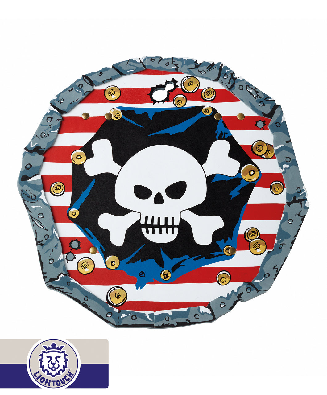Liontouch Pretend-Play Foam Red Stripe Pirate Shield