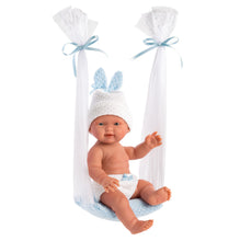 Load image into Gallery viewer, Llorens 10.2&quot; Anatomically-Correct Baby Doll Sam with Tulle Baby Swing