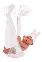 Load image into Gallery viewer, Llorens 10.2&quot; Anatomically-Correct Baby Doll Sadie with Tulle Baby Swing