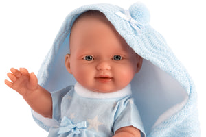 Llorens 10.2" Anatomically-Correct Baby Doll Braydon With Swaddle Blanket