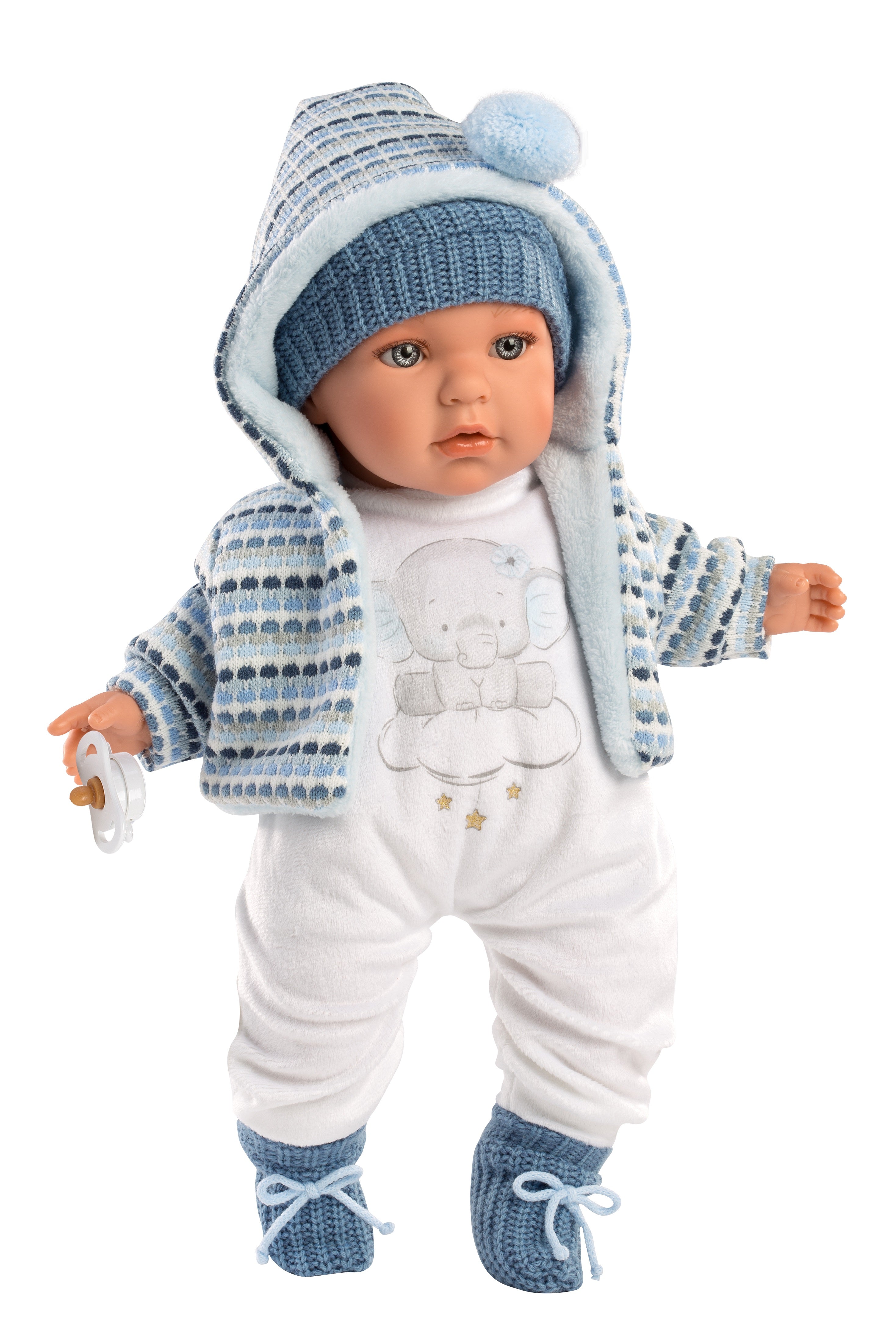 Llorens 1084440 New Born Puppe Tina, mit blauen Augen und weichem Körper, Babypuppe inkl. Strampler mit Herzenmotiven, Mütze und Flauschiger Kapuzenweste, 44cm Llorens 1084440 New Born Puppe Tina, mit blauen Augen und weichem Körper, Babypuppe inkl. Strampler mit Herzenmotiven, Mütze und Flauschiger Kapuzenweste, 44cm