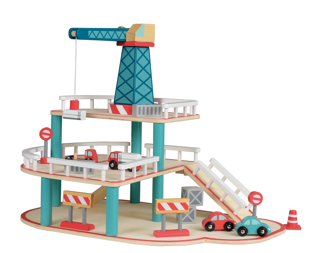 Egmont Toys Wooden Garage w/ Crane