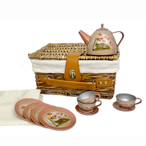Egmont Toys Fawn Tin Tea Set In a Wicker Case