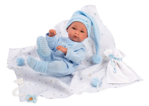 Llorens 13.8" Anatomically-Correct Newborn Doll Kayden With Blanket
