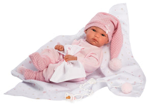 Llorens 13.8" Anatomically-Correct Newborn Doll Kaylee with Blanket