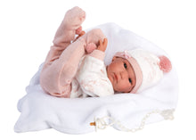 Load image into Gallery viewer, Llorens 13.8&quot; Anatomically-Correct Newborn Brandy with Blanket