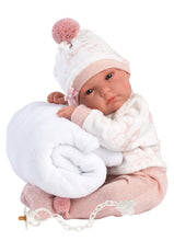 Load image into Gallery viewer, Llorens 13.8&quot; Anatomically-Correct Newborn Brandy with Blanket
