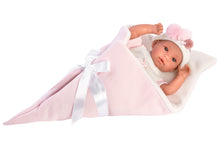 Load image into Gallery viewer, Llorens 14.2&quot; Soft Body Crying Newborn Olivia with Swaddle Blanket