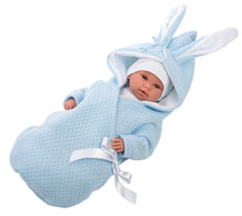 Load image into Gallery viewer, Llorens 14.2&quot; Soft Body Newborn Doll Aaron with Hooded Bunny Jacket
