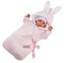 Load image into Gallery viewer, Llorens 14.2&quot; Soft Body Newborn Doll Avery with Hooded Bunny Jacket