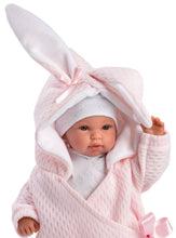 Load image into Gallery viewer, Llorens 14.2&quot; Soft Body Newborn Doll Avery with Hooded Bunny Jacket
