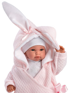 Llorens 14.2" Soft Body Newborn Doll Avery with Hooded Bunny Jacket
