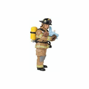Papo France Yellow US Fireman With Baby