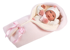 Llorens 15.7" Anatomically-Correct Newborn Doll Lydia with Blanket