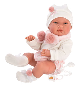Llorens 15.7" Anatomically-Correct Newborn Doll Lydia with Blanket