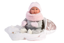 Load image into Gallery viewer, Llorens 16.5&quot; Articulated Newborn Doll Priscilla with Carrycot