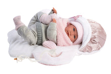 Load image into Gallery viewer, Llorens 16.5&quot; Articulated Newborn Doll Priscilla with Carrycot